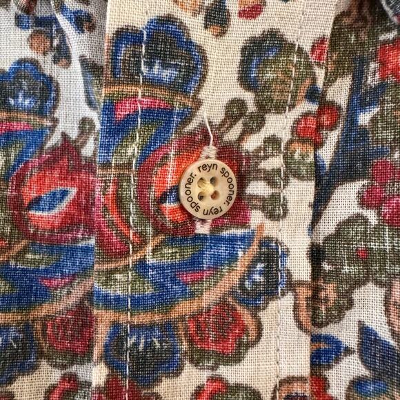 Vintage Reyn Spooner Floral Poplin Men’s Short Sleeve Shirt Size XL Hawaiian - Picture 2 of 7